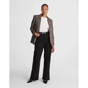 Madewell Curvy Wide Leg Jean Super Stretch Black Frost NW286 Size 24 New